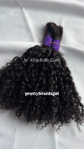 HUMAN HAIR AFRO BOHO 16"